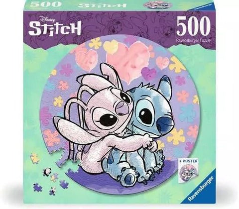 Angel and Stitch 500 Piece Circle Puzzle - Gootzy Gaming