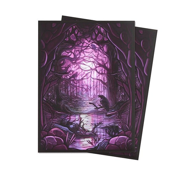 Arcane Fortress Standard Matte Art Card Sleeves (100 Ct): Stained Glass - Decaying Swamp - Gootzy Gaming