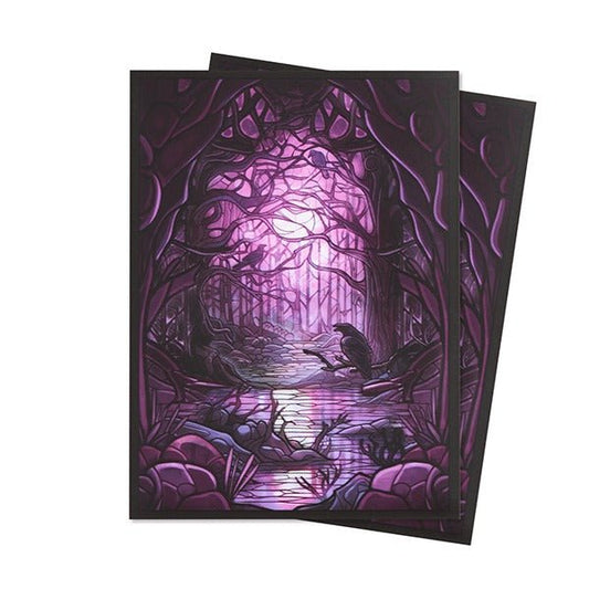 Arcane Fortress Standard Matte Art Card Sleeves (100 Ct): Stained Glass - Decaying Swamp - Gootzy Gaming