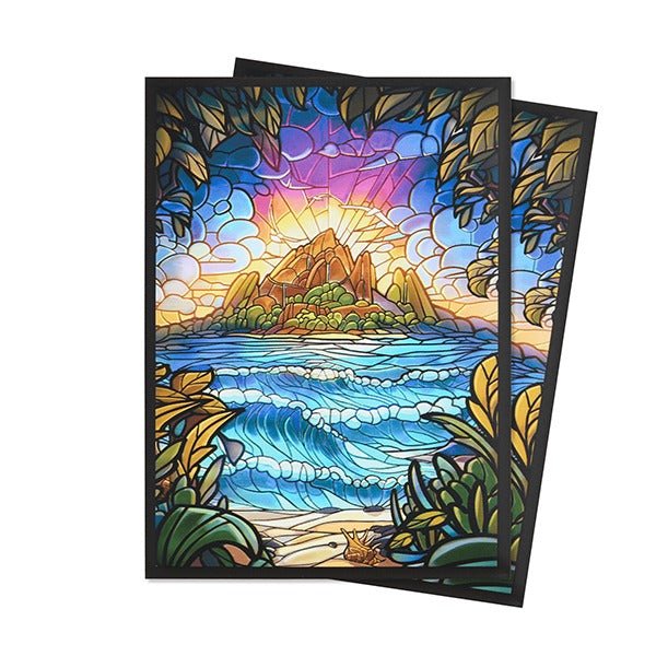 Arcane Fortress Standard Matte Art Card Sleeves (100 Ct): Stained Glass - Hidden Island - Gootzy Gaming