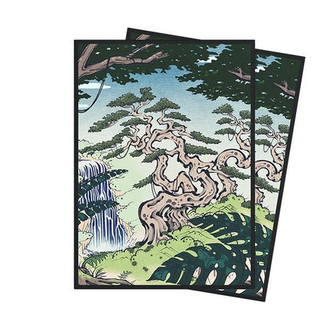 Arcane Fortress Standard Matte Art Card Sleeves (100 Ct): Ukiyo - e - Verdant Sanctuary - Gootzy Gaming