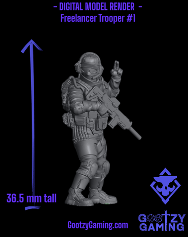 Arsenal Freelancers: Trooper 1 - Arsenal Official Miniature - Skull Forge Studios - Gootzy Gaming