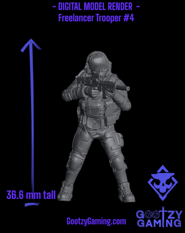Arsenal Freelancers: Trooper 4 - Arsenal Official Miniature - Skull Forge Studios - Gootzy Gaming