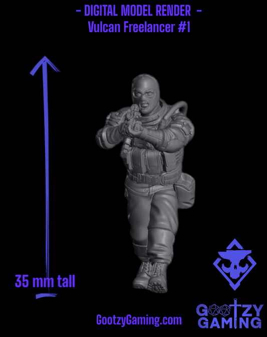 Arsenal Freelancers: Vulcan Trooper 1 - Arsenal Official Miniature - Skull Forge Studios - Gootzy Gaming