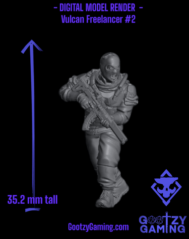 Arsenal Freelancers: Vulcan Trooper 2 - Arsenal Official Miniature - Skull Forge Studios - Gootzy Gaming