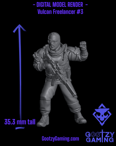 Arsenal Freelancers: Vulcan Trooper Bundle 1 - 5 Miniature Bundle - Arsenal Official Miniature - Skull Forge Studios - Gootzy Gaming