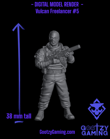 Arsenal Freelancers: Vulcan Trooper Bundle 1 - 5 Miniature Bundle - Arsenal Official Miniature - Skull Forge Studios - Gootzy Gaming