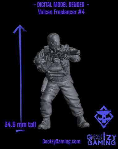Arsenal Freelancers: Vulcan Trooper Bundle 1 - 5 Miniature Bundle - Arsenal Official Miniature - Skull Forge Studios - Gootzy Gaming