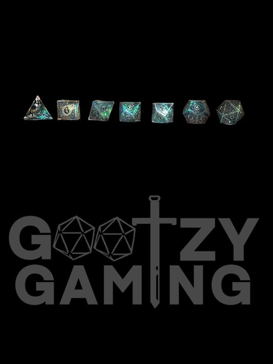 Asgardian Halls - Hand Crafted Resin Standard 7 Dice Set - D&D Dice - Gootzy Gaming