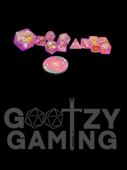 Astrologian's Foretelling - Plastic Premium 12 Dice Set - D&D Dice - Gootzy Gaming