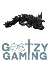 Baby Flexi Dragon Single Color (Black) - Plastic 3D Print - Gootzy Gaming
