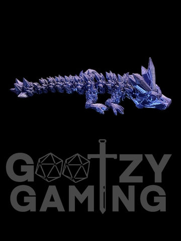 Baby Flexi Dragon Single Color (Blue) - Plastic 3D Print - Gootzy Gaming