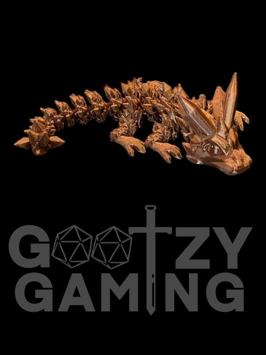 Baby Flexi Dragon Single Color (Bronze) - Plastic 3D Print - Gootzy Gaming
