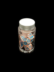 Bard's Blues - Metal 7 Dice Set - D&D Dice - Gootzy Gaming