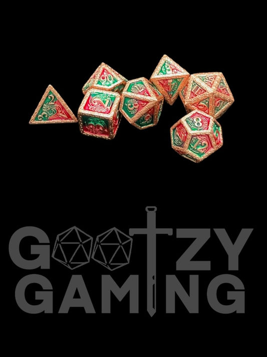 Bard's Trance - Metal 7 Dice Set - D&D Dice - Gootzy Gaming