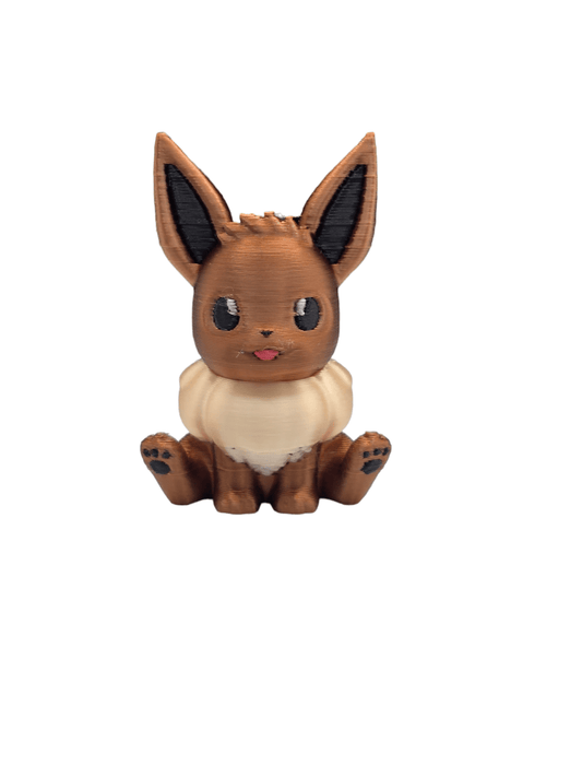 Basic Evolution Fox - Plastic Poke Figurine - 2 Inch Tall 3D Printed Color Plastic Print - Gootzy Gaming