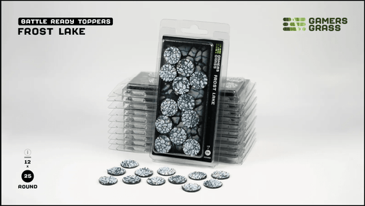 Battle Ready Toppers - Frost Lake 25mm Round - Gamers Grass - 12 Toppers - Gootzy Gaming