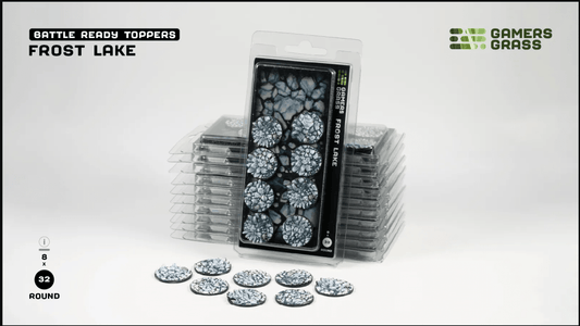 Battle Ready Toppers - Frost Lake 32mm Round - Gamers Grass - 8 Toppers - Gootzy Gaming