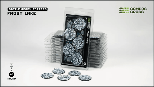 Battle Ready Toppers - Frost Lake 40mm Round - Gamers Grass - 5 Toppers - Gootzy Gaming
