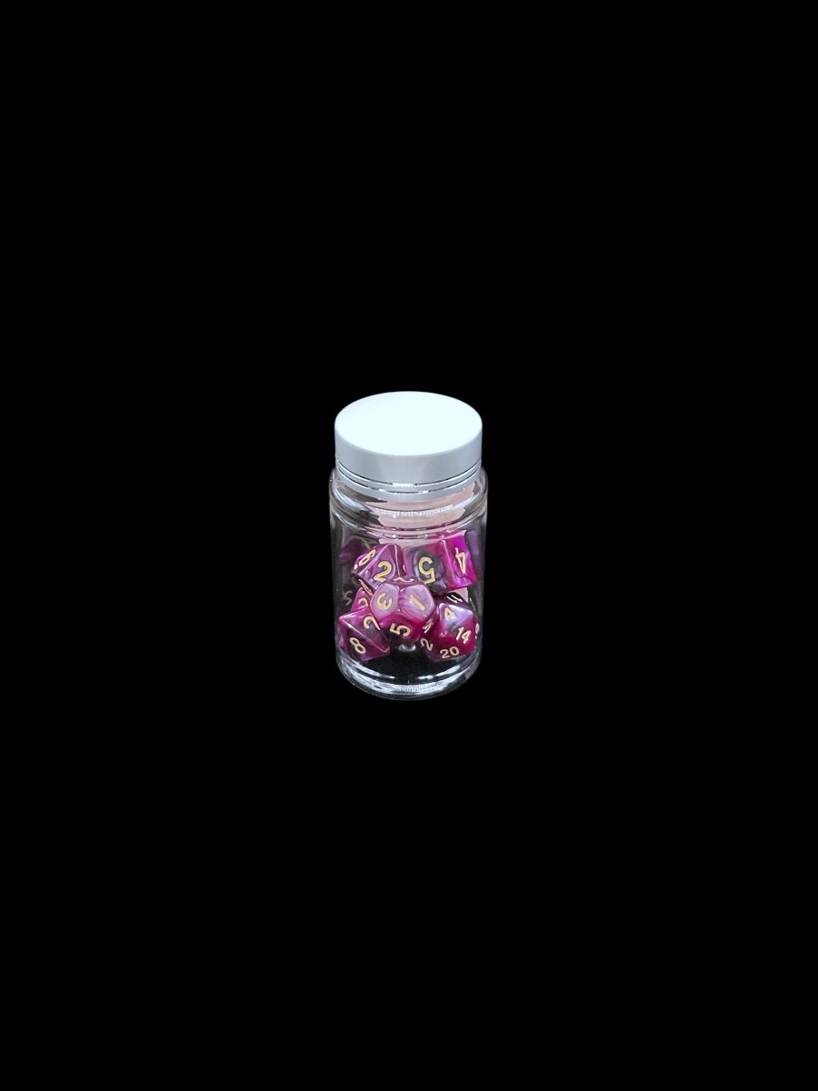 BG Purple - Plastic Standard 7 Dice Set - D&D Dice - Gootzy Gaming