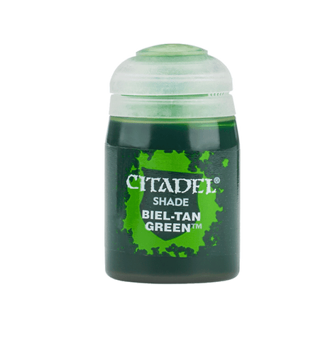 Biel - Tan Green - Shade / Wash Matte Acrylic Miniatures Paint - Citadel Colour - 18 mL - Gootzy Gaming