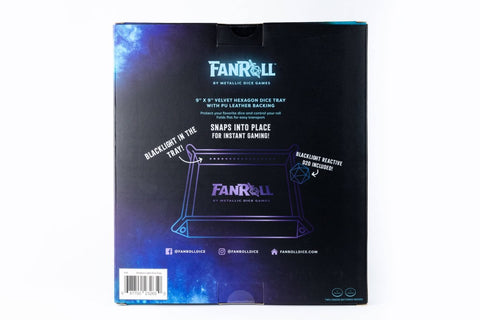 Black - Blacklight Shadow Light Dice Tray with D20 - Dice Tray - Gootzy Gaming