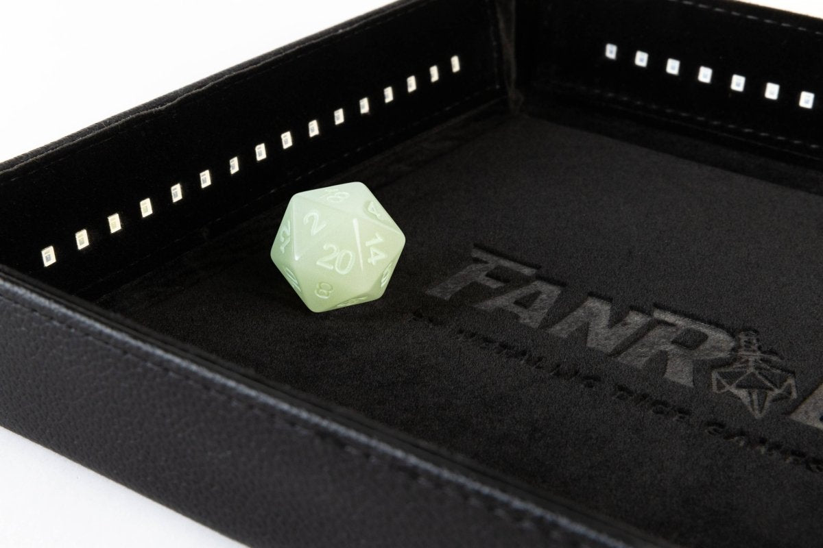 Black - Blacklight Shadow Light Dice Tray with D20 - Dice Tray - Gootzy Gaming