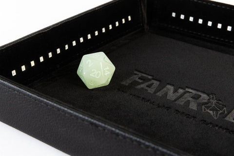 Black - Blacklight Shadow Light Dice Tray with D20 - Dice Tray - Gootzy Gaming