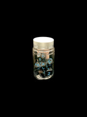 Black & Blue - Plastic Standard 7 Dice Set - D&D Dice - Gootzy Gaming