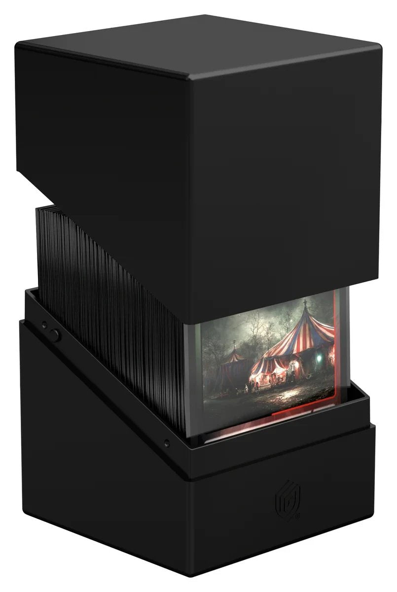 Black - Boulder 100+ Solid Deck Box - Gootzy Gaming
