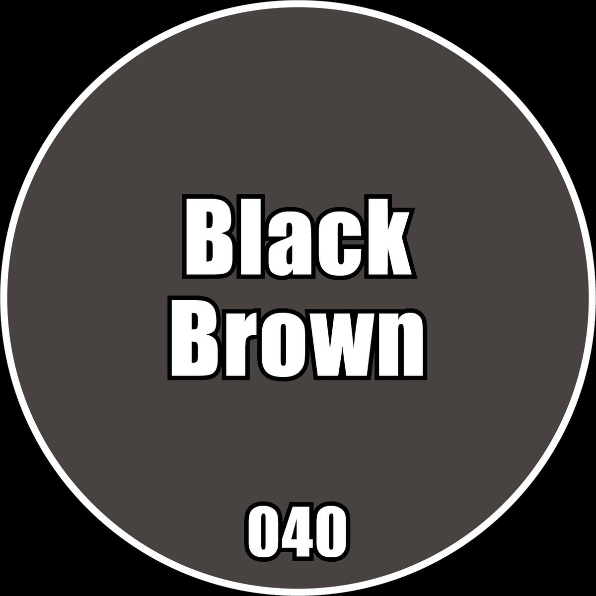 Black Brown - Premium Matte Acrylic Miniatures Paint - Monument Hobbies - 22 mL Dropper Bottle - Gootzy Gaming
