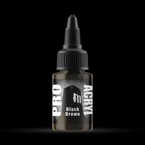 Black Brown - Premium Matte Acrylic Miniatures Paint - Monument Hobbies - 22 mL Dropper Bottle - Gootzy Gaming