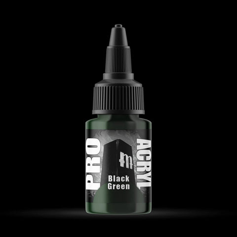 Black Green - Premium Matte Acrylic Miniatures Paint - Monument Hobbies - 22 mL Dropper Bottle - Gootzy Gaming