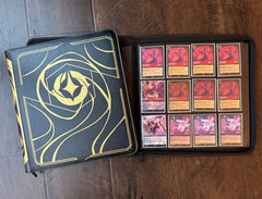 Black Lorcana Lore Book Zippered TCG Storage Binder - 12 Pocket Side Loading 480 Card Capacity - Gootzy Gaming