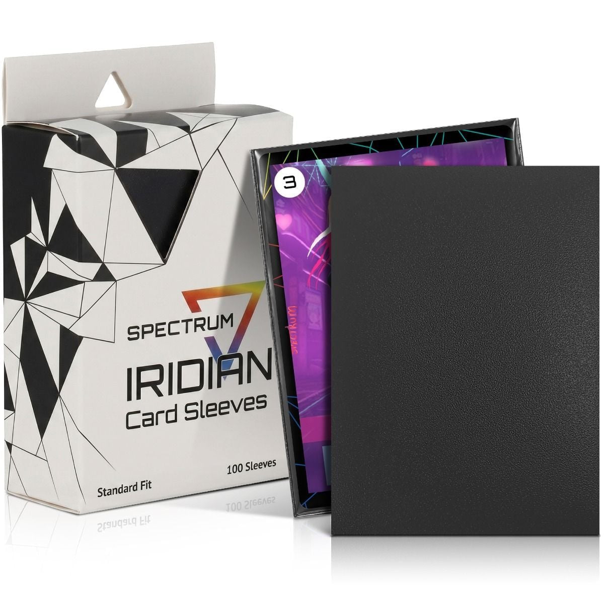 Black - Spectrum Iridian Matte Card Sleeves - 100 Count - Gootzy Gaming