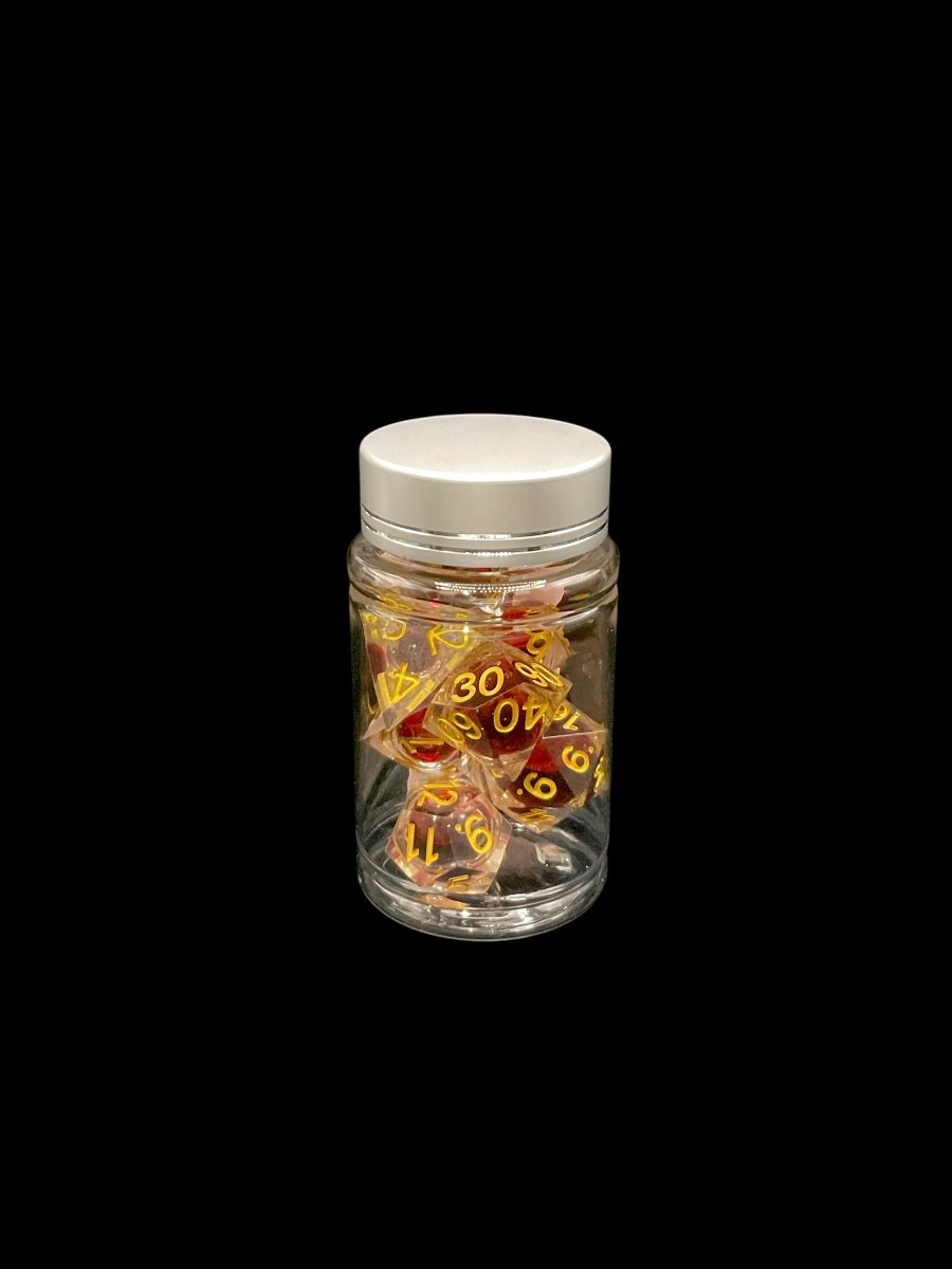 Blood Magic - Liquid Core 7 Dice Set - D&D Dice - Gootzy Gaming