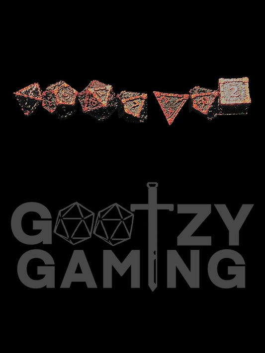 Blood Pact - Metal 7 Dice Set - D&D Dice - Gootzy Gaming