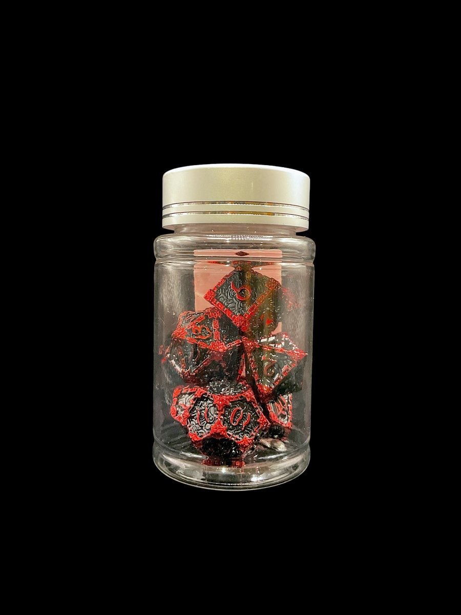 Blood Pact - Metal 7 Dice Set - D&D Dice - Gootzy Gaming