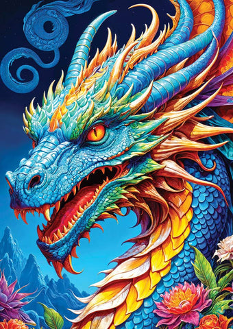 Blue Dragon 1000 Piece Puzzle - Gootzy Gaming