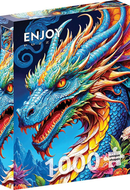 Blue Dragon 1000 Piece Puzzle - Gootzy Gaming