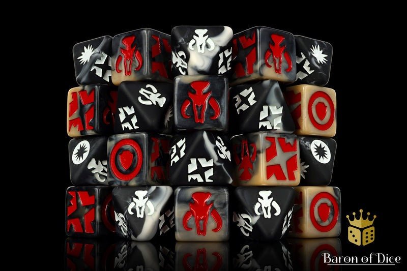 Bounty Hunter Galactic Skirmish - Hand Crafted Resin Shatterpoint 20 Dice Set - Gootzy Gaming