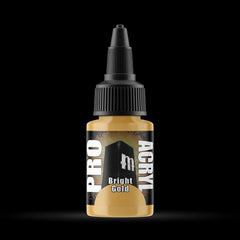 Bright Gold - Premium Metallic Acrylic Miniatures Paint - Monument Hobbies - 22 mL Dropper Bottle - Gootzy Gaming