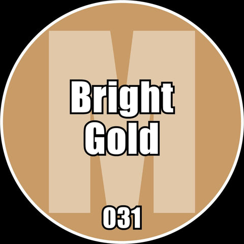 Bright Gold - Premium Metallic Acrylic Miniatures Paint - Monument Hobbies - 22 mL Dropper Bottle - Gootzy Gaming