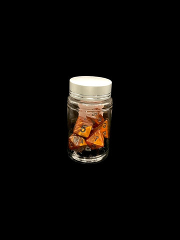 Bronze Swirl - Plastic Standard 7 Dice Set - D&D Dice - Gootzy Gaming