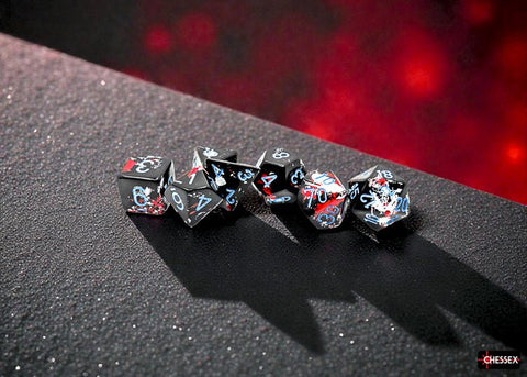 Brush Dice: 7 - Die Set - Darkside - Gootzy Gaming
