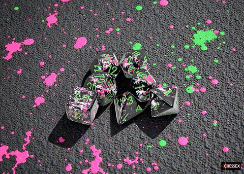 Brush Dice: 7 - Die Set - Paintball - Gootzy Gaming
