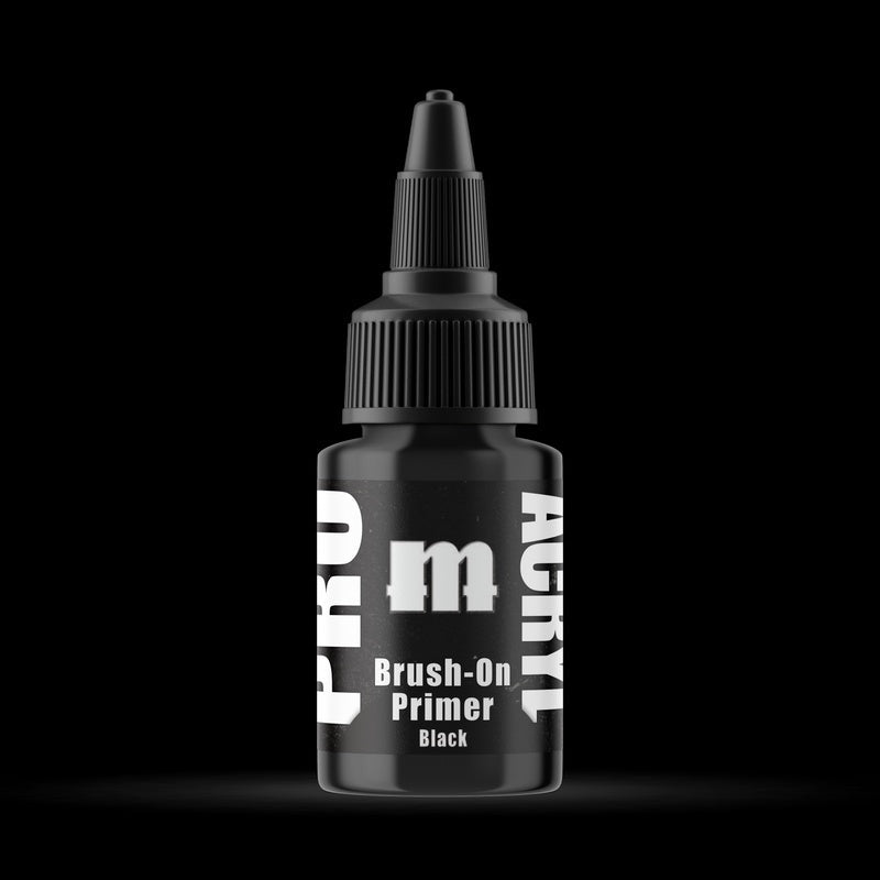 Brush - On Black Bottle Primer - Premium Acrylic Miniatures Paint Primer - Monument Hobbies - 22 mL Dropper Bottle - Gootzy Gaming