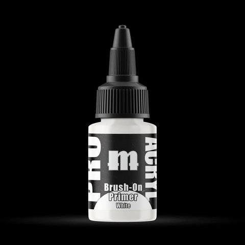 Brush - On White Bottle Primer - Premium Acrylic Miniatures Paint Primer - Monument Hobbies - 22 mL Dropper Bottle - Gootzy Gaming
