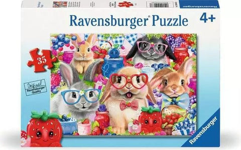 Bunnies and Berries 35 Piece Puzzle - Gootzy Gaming
