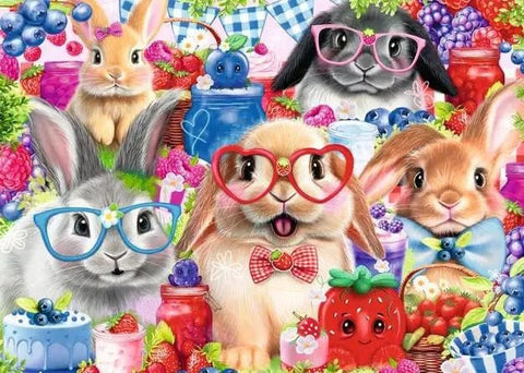 Bunnies and Berries 35 Piece Puzzle - Gootzy Gaming